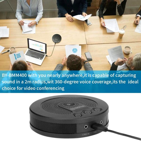 Microfono condensador video conferencia BOYA BY-BMM400 USB 180 grados
