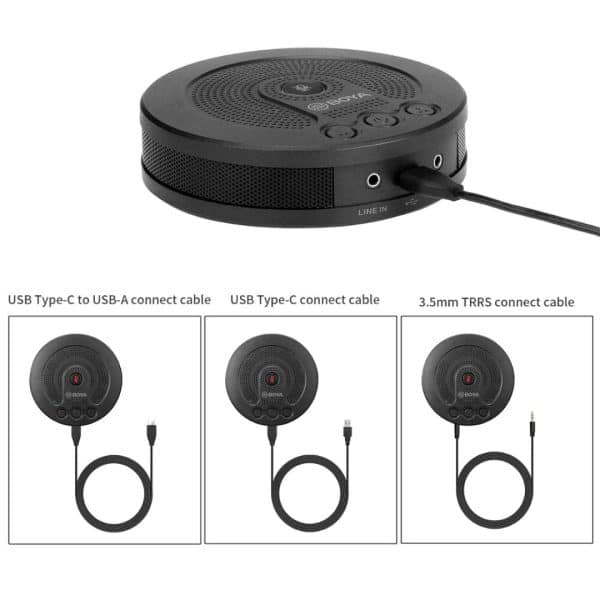 Microfono condensador video conferencia BOYA BY-BMM400 USB 180 grados