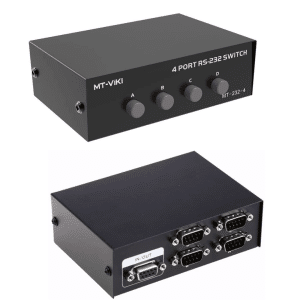 Switch 4 Puertos Serial Rs232 9 Pines Macho Red Audio Video - Accesorios - Ecuador