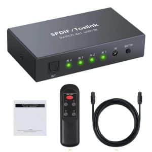 Switch selector conmutador audio óptico digital 4×1 SPDIF Toslink - Accesorios - Ecuador