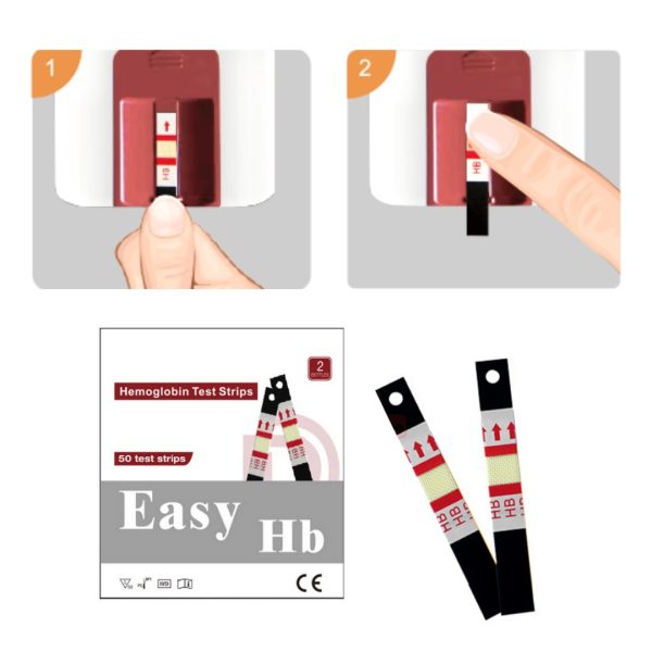 50 Tirillas Reactivas Hemoglobinometro Diacare Tiras Hemoglobina