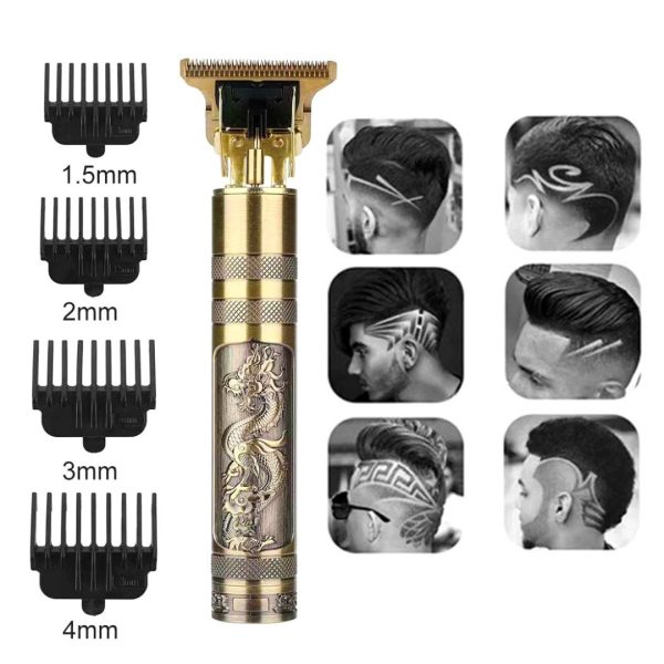 Máquina Cortar Cabello Eléctrica T9 USB Recargable Afeitadora Profesional