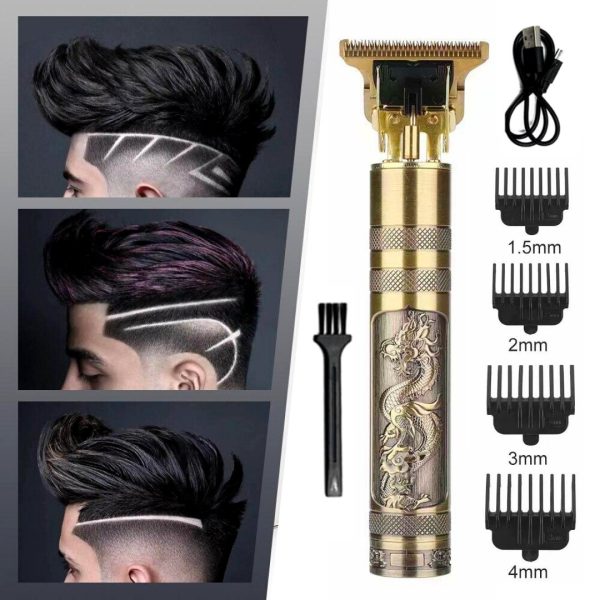 Máquina Cortar Cabello Eléctrica T9 USB Recargable Afeitadora Profesional