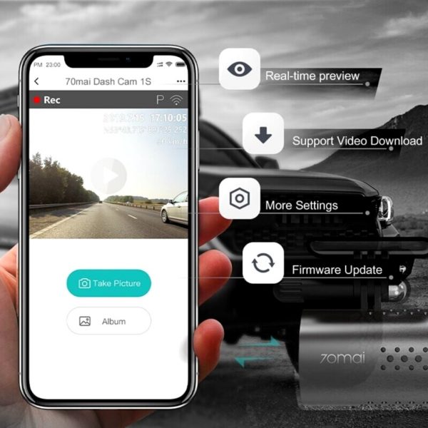 Xiaomi 70mai Dash Pro Plus Camara Inteligente Auto Reversa