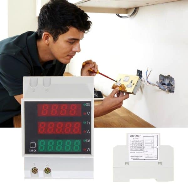 Medidor Consumo De Energía Vatimetro Lcd Ac 250 - 450 V