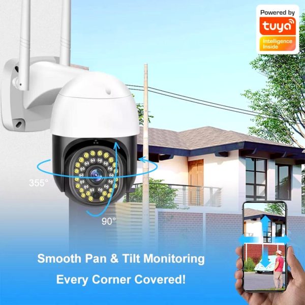 Camara Wifi Ptz Tuya Smart 3mp Audio H.265 Alexa