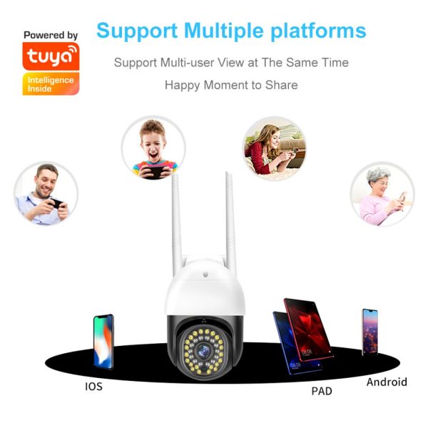 Camara Wifi Ptz Tuya Smart 3mp Audio H.265 Alexa