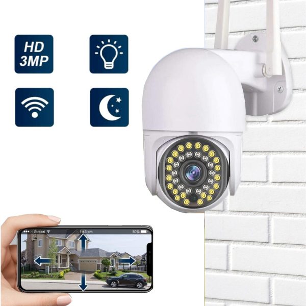 Camara Wifi Ptz Tuya Smart 3mp Audio H.265 Alexa
