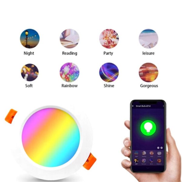 Foco Led Rgbcw Inteligente Empotrable Wifi Tuya Smart Gypsum