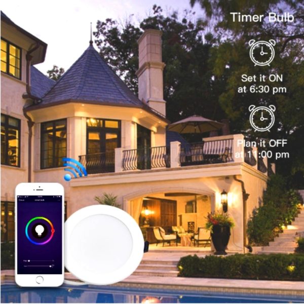 Foco Led Rgbcw Inteligente Empotrable Wifi Tuya Smart Gypsum