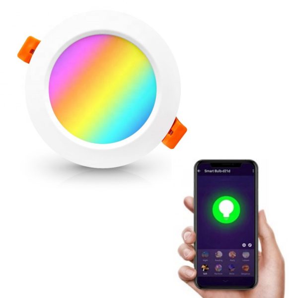 Foco Led Rgbcw Inteligente Empotrable Wifi Tuya Smart Gypsum