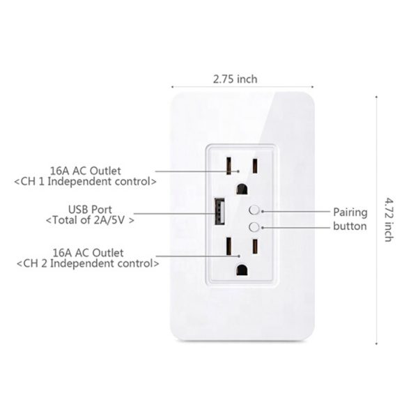 Tuya Smart Toma de Pared USB inteligente tuya alexa