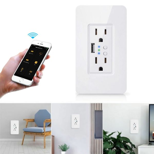 Tuya Smart Toma de Pared USB inteligente tuya alexa