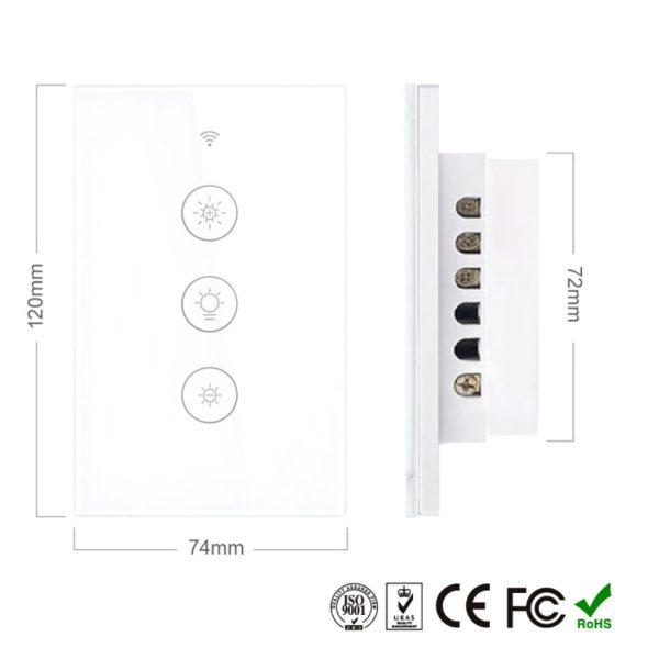 Interruptor Dimmer Inteligente Touch Wifi Alexa Google