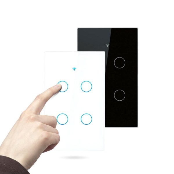 Interruptor Wifi Tuya Luces Inteligentes Domotica RF sin neutro cuadruple