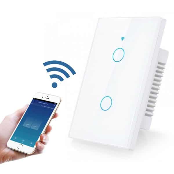 Interruptor Wifi Tuya Luces Inteligentes Domotica RF sin neutro doble