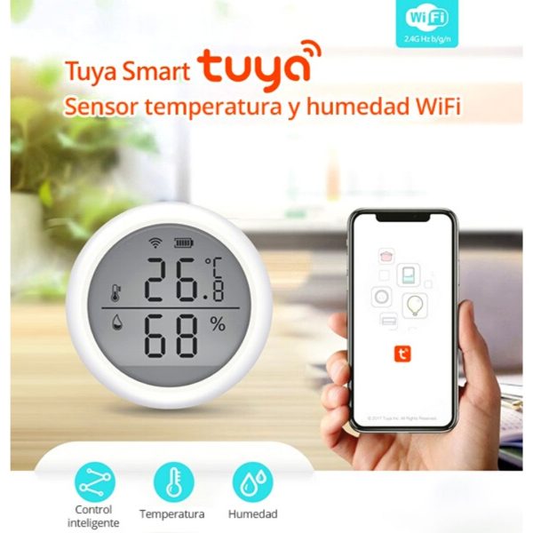 Sensor De Humedad Y Temperatura Wifi Tuya Smart