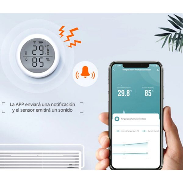 Sensor De Humedad Y Temperatura Wifi Tuya Smart
