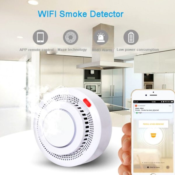 Sensor Detector Humo Inteligente Wifi Tuya Android iPhone