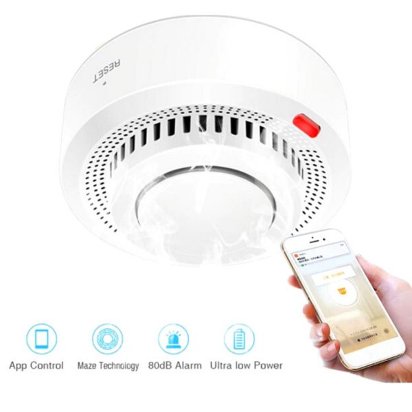 Sensor Detector Humo Inteligente Wifi Tuya Android iPhone