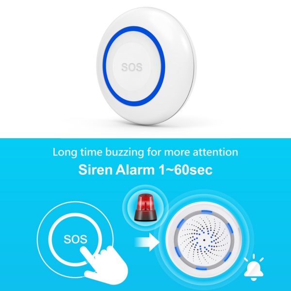 Boton Panico Wifi SOS Tuya Smart Alerta Celular 433mhz