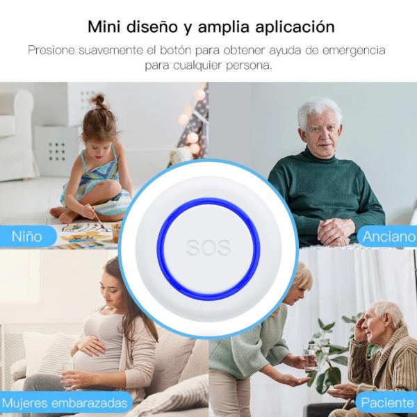 Boton Panico Wifi SOS Tuya Smart Alerta Celular 433mhz