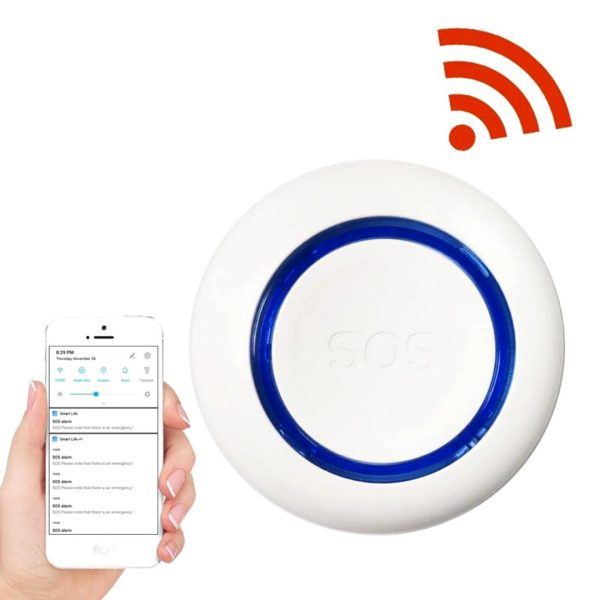 Boton Panico Wifi SOS Tuya Smart Alerta Celular 433mhz