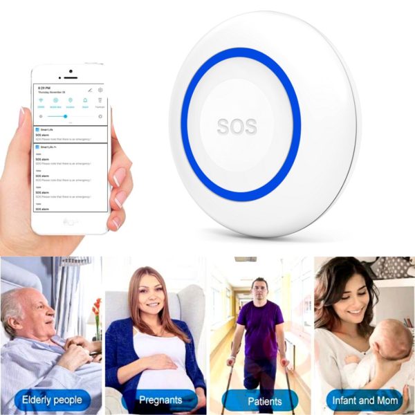 Boton Panico Wifi SOS Tuya Smart Alerta Celular 433mhz