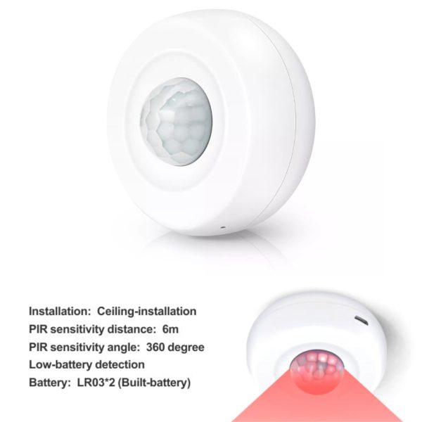 Sensor Movimiento Wifi Techo Alexa Tuya 360 grados