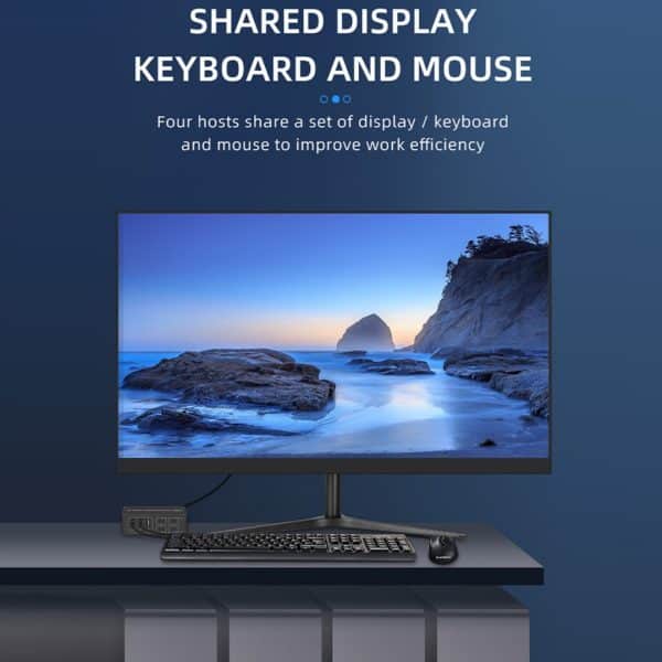 Switch Kvm 4 Puertos Hdmi USB 4K HDCP controlador