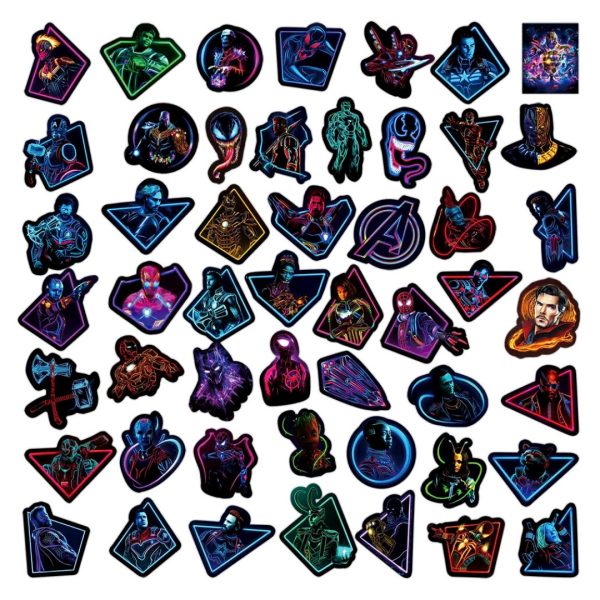 100 Stickers Super Heroe Avengers Marvel Laptop Carro Bicicleta