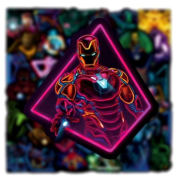 100 Stickers Super Heroe Avengers Marvel Laptop Carro Bicicleta