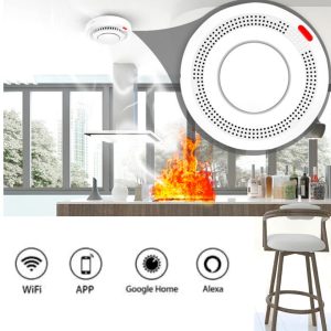 Sensor Detector Humo Inteligente Wifi Tuya Android iPhone - Alarmas - Ecuador