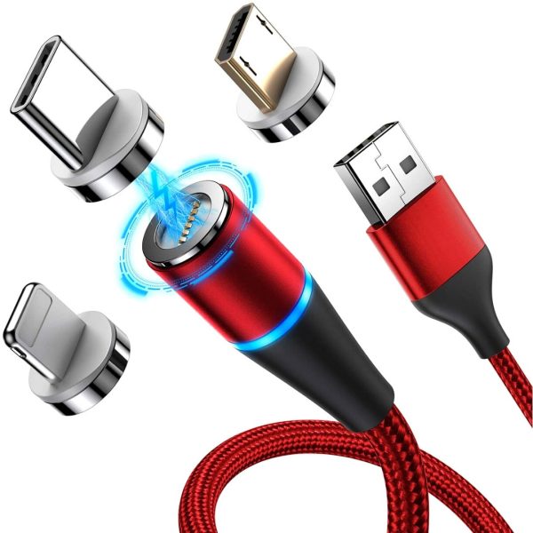 Cable Magnético Cargador Reforzado Samsung iPhone Huawei Xiaomi