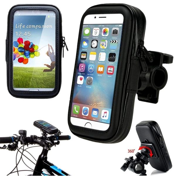 Soporte De Celular Impermeable Bicicleta Moto Giratorio 360 Grados