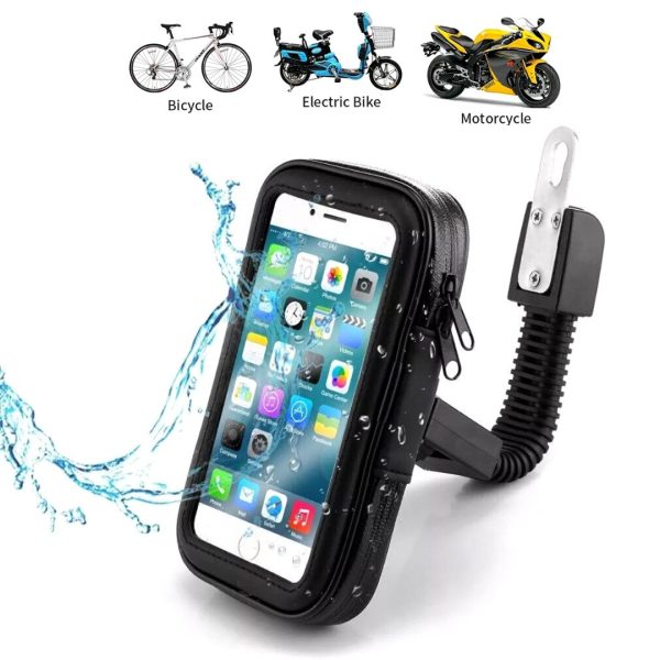 Soporte Impermeable Teléfono Motocicleta Scooter Giratorio