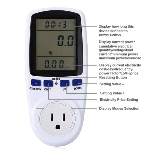 Medidor Consumo Energia Electrica Vatimetro Contador