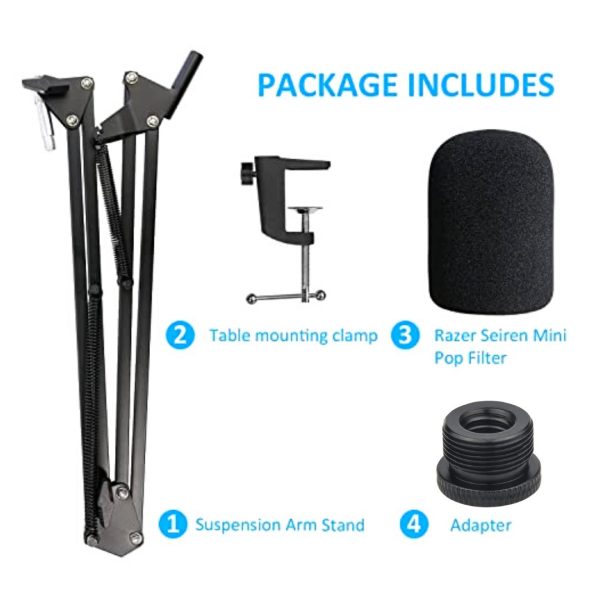 Soporte Brazo Articulado Para Microfono Razer Seiren X