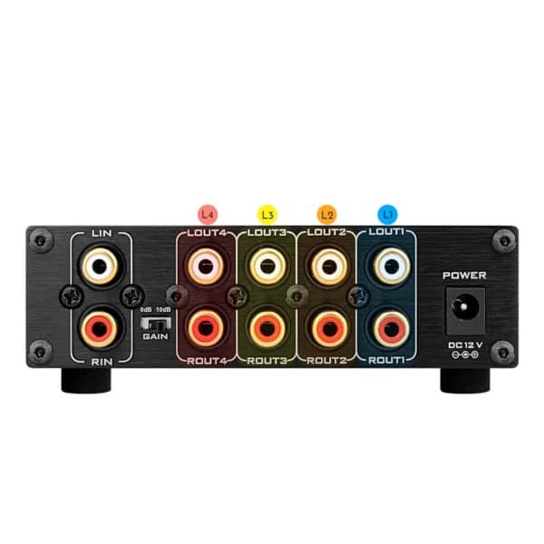 Distribuidor Selector Conmutador De Audio 1x4 Amplificador