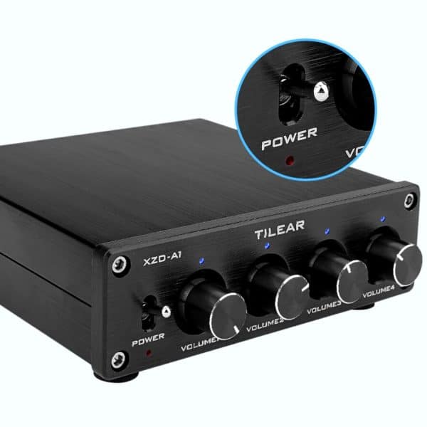 Distribuidor Selector Conmutador De Audio 1x4 Amplificador