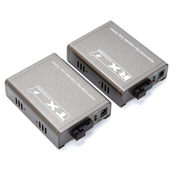 Extensor Hdmi Kvm 20km Fibra Optica Usb Transmisor Receptor