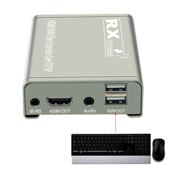 Extensor Hdmi Kvm 20km Fibra Optica Usb Transmisor Receptor