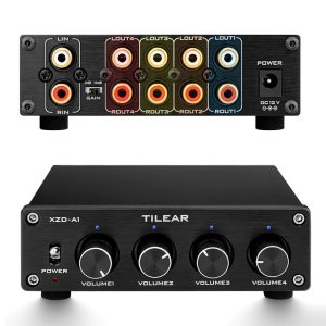 Distribuidor Selector Conmutador De Audio 1×4 Amplificador - Audio y Video - Ecuador