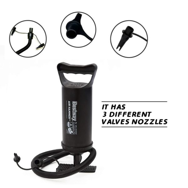 Bomba De Aire Manual Inflador 3 Valvulas Piscina Colchon