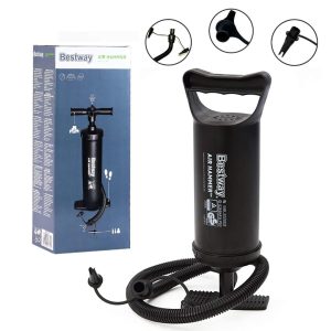 Bomba De Aire Manual Inflador 3 Valvulas Piscina Colchon