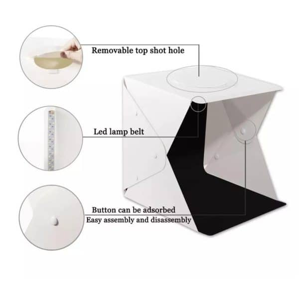 Caja De Luz Plegable Fotografo Estudio Fotografico 30x30 Led