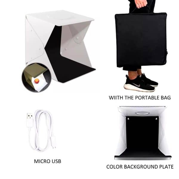 Caja De Luz Plegable Fotografo Estudio Fotografico 30x30 Led