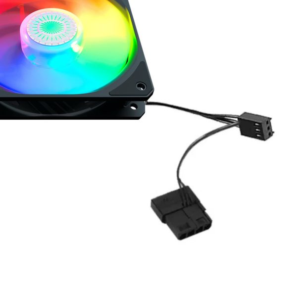 Ventilador Interno Para Cpu 12x12 Color Arcoiris Cooler Fan