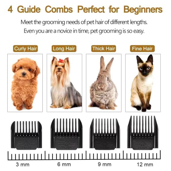 Set Completo Máquina Cortar Pelo Perro Silenciosa Recargable