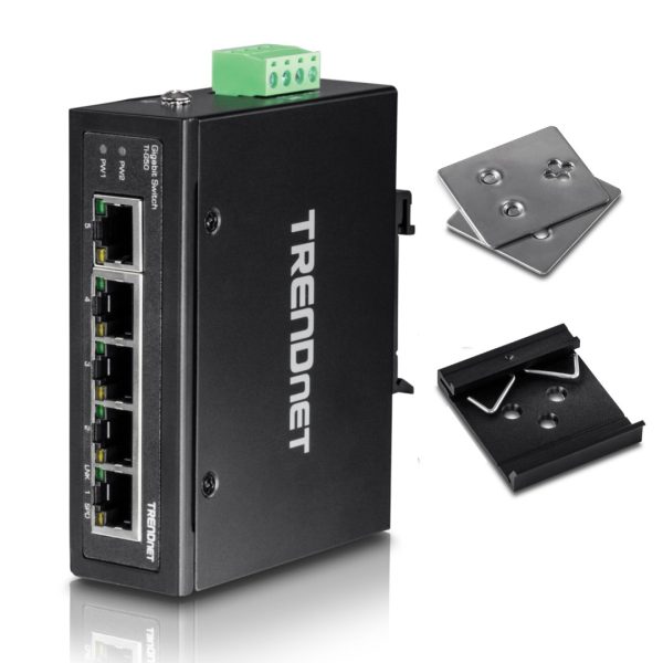 Switch Industrial Trendnet Ti-g50 5 Puertos Gigabit Con Riel